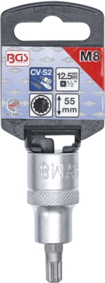 BGS 4352, Nástrčná hlavice | 12,5 mm (1/2") | vnitřní tisícihran (pro XZN) M8