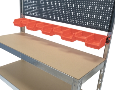 Matabro MB-SH07, Policový regál s pracovní plochou | 3 police | 1000 x 400 x 1360 mm