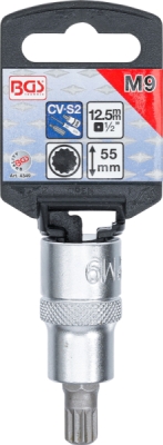 BGS 4349, Nástrčná hlavice | 12,5 mm (1/2") | vnitřní tisícihran (pro XZN) M9