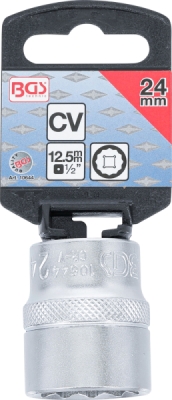 BGS 10644, Nástrčná hlavice dvanáctihranná | 12,5 mm (1/2") | 24 mm