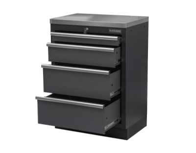 Matabro SET-CA01059, Dílenská skříňka s nerezovou pracovní deskou | 4 šuplíky | 680x465x950 mm