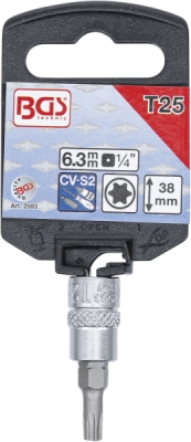 BGS 2593, Nástrčná hlavice | 6,3 mm (1/4") | T-profil (pro Torx) T25