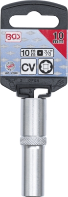 BGS 2600, Nástrčná hlavice Super Lock, prodloužená | 10 mm (3/8") | 10 mm