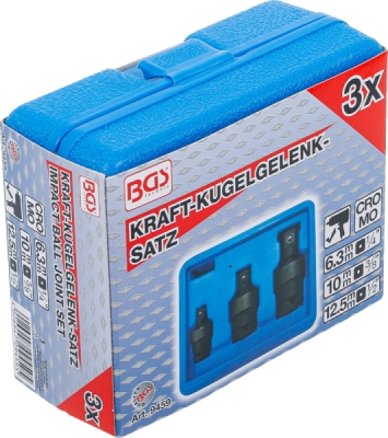 BGS 9459, Sada ráčnových kardanů | 3dílná