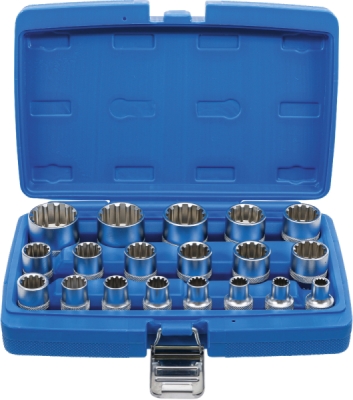 BGS 2152, Sada nástrčných hlavic Gear Lock | 12,5 mm (1/2") | 19dílná