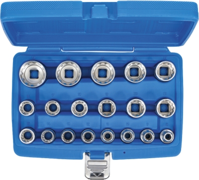 BGS 2152, Sada nástrčných hlavic Gear Lock | 12,5 mm (1/2") | 19dílná