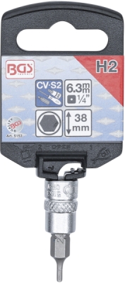 BGS 5153, Nástrčná hlavice | 6,3 mm (1/4") | vnitřní šestihran 2 mm