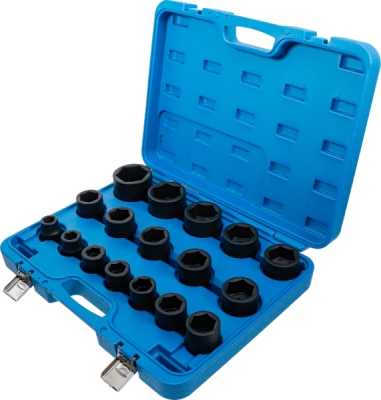 BGS 5242, Sada silových nástrčných šestihranných hlavic | 20 mm (3/4") | 19 - 55 mm | 17dílná