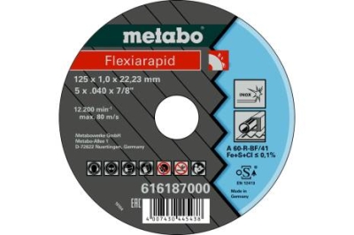 Metabo 616187000 Řezný kotouč Flexiarapid 125x1,0x22,23 Inox, TF 41