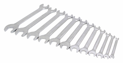 SATRA D912, Ploché otevřené klíče 6x7 – 30x32 mm | sada 12 dílů, CrV ocel---