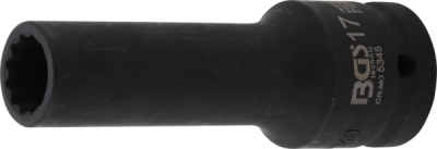 BGS 5345, Silová nástrčná hlavice, dvanáctihranná, prodloužená | 20 mm (3/4") | 17 mm