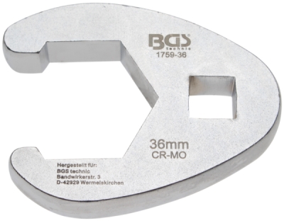 BGS 1759-36, Plochý otevřený klíč | 12,5 mm (1/2") | 36 mm