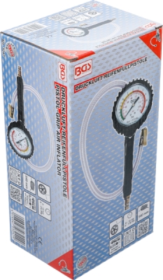 BGS 3242, Pistole pro huštění pneumatik s manometrem | 0 - 12 barů