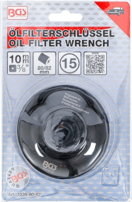BGS 1039-80-82, Klíč na olejové filtry | 15hranný | O 80 - 82 mm | pro Honda, Mazda, Nissan, Subaru, Toyota