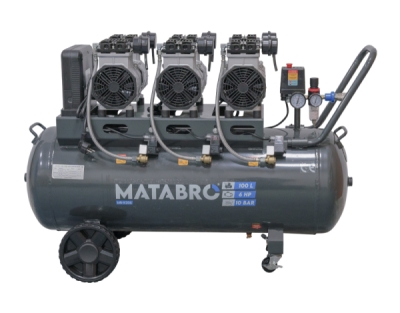 AKČNÍ SET SETMB-K206, Bezolejový kompresor 100l, 230V, 6 pístů s příslušenstvím | 4500W | Matabro