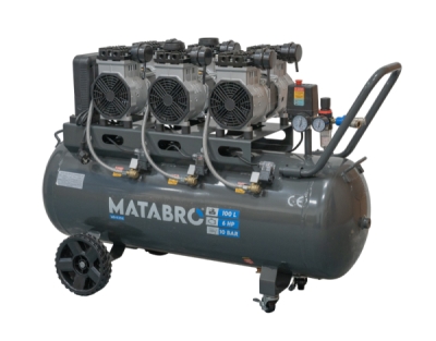AKČNÍ SET SETMB-K206, Bezolejový kompresor 100l, 230V, 6 pístů s příslušenstvím | 4500W | Matabro