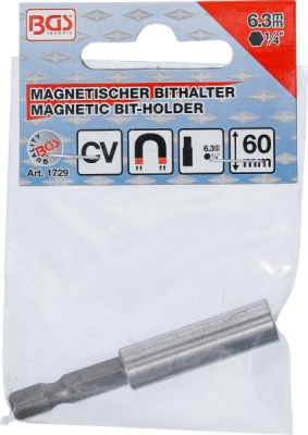 BGS 1729, Magnetický držák na bity | vnější šestihran 6,3 mm (1/4") | 60 mm
