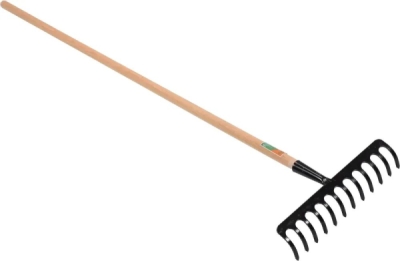 Flo 35782 Hrábě 12 zubů s násadou