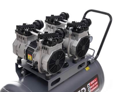 AKČNÍ SET SETTA3387M, Bezolejový kompresor s odlučovačem 100l, 230V, 4 písty, 4000W | 10 BAR + příslušenství