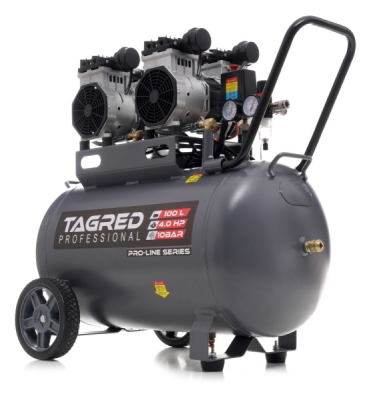 Tagred TA3387, Bezolejový kompresor s odlučovačem 100l, 230V, 4 písty, 4000W | 10 BAR