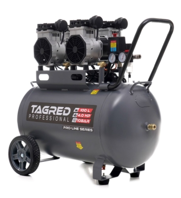 Tagred TA3387, Bezolejový kompresor s odlučovačem 100l, 230V, 4 písty, 4000W | 10 BAR
