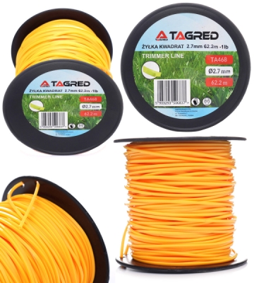 Tagred TA468, Žací struna čtvercová do křovinořezu, 2,7 mm x 62,2 m