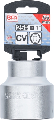 BGS 3755, Nástrčná hlavice šestihranná | 25 mm (1") | 55 mm