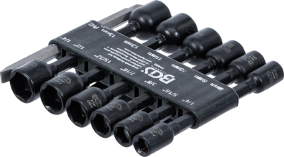 BGS 74423, Sada nástrčných šestihranných hlavic | pohon vnější šestihran 6,3 mm (1/4") | pro vrtačky | 1/4 - 1/2", 6 - 13 mm | 14dílná