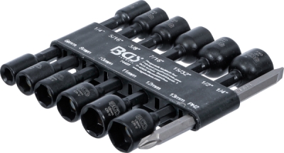 BGS 74423, Sada nástrčných šestihranných hlavic | pohon vnější šestihran 6,3 mm (1/4") | pro vrtačky | 1/4 - 1/2", 6 - 13 mm | 14dílná