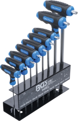BGS 8485, Sada klíčů s T-rukojetí | T-profil (pro Torx) T10 - T50 | 9dílná