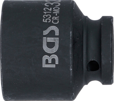 BGS 5312, Silová nástrčná hlavice, dvanáctihranná | 12,5 mm (1/2") | 32 mm