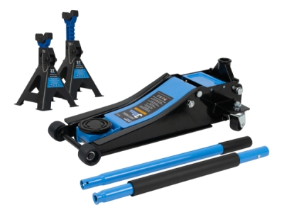 AKČNÍ SET Nízkoprofilový hydraulický zvedák (hever) 3t MB-LPJB-PLUS s podpěrami 3t MB-JS3T