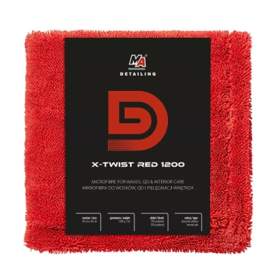 Moje Auto 20-D34 X-TWIST Red 1200 - Mikrovlákno na vosky a péči o interiér 40x40cm