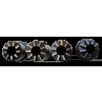 Rooks OK-05.0077 Sada fréz na sedla vstřikovačů 4 Ks, 15x19 - 17x17 - 17x19 - 17x21mm úhlový