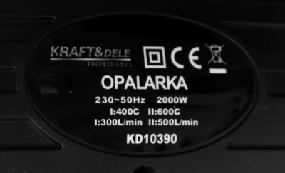 KD10390, Elektrická opalovací pistole 2000W