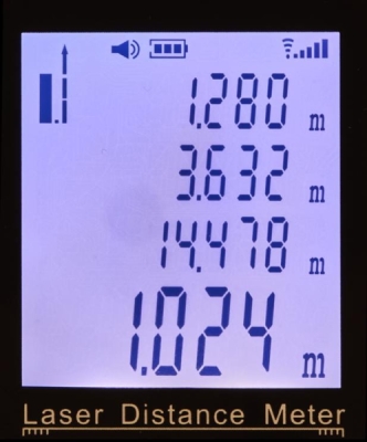 KD10405, Digitální laserový dálkoměr