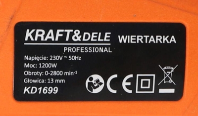 KD1699, Elektrická vrtačka 1200W | 0–2880/min | 13 mm