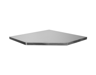 Matabro MB-TGW34S, Rohová nerezová pracovní deska do sestavy dílenského nábytku | 865x865x40 mm