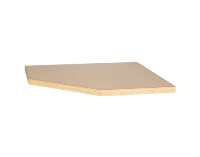 Matabro MB-TGW34, Rohová dřevěná pracovní deska do sestavy dílenského nábytku | 865x865x40 mm