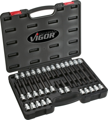 Vigor Sada nástrčných hlavic Torx® 32ks V1917