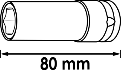 Vigor V6309 Sada nástrčných klíčů pro rázové utahováky 1/2" 2 Ks