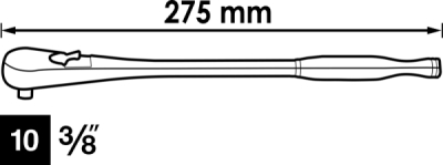 Vigor Jemnozubá přepínací ráčna 275mm V4945