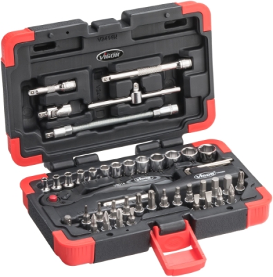 Vigor V2414N Sada nástrčných klíčů 1/4" 46 Ks
