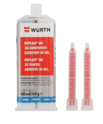 Würth 0893500050 Dvousložkové lepidlo na plasty Replast® ME, 30 sek 50ml
