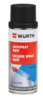 Würth 0893329005 Lak ve spreji, matný, černý 400ml
