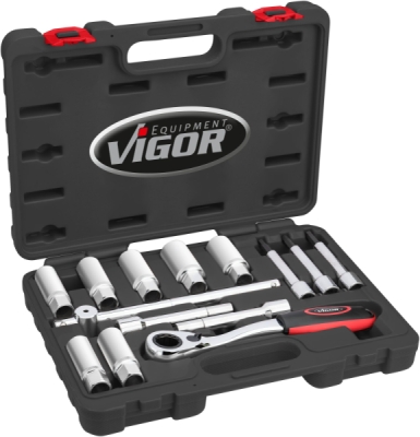 Vigor V6452 Sada nářadí pro tlumiče pérování 14 Ks
