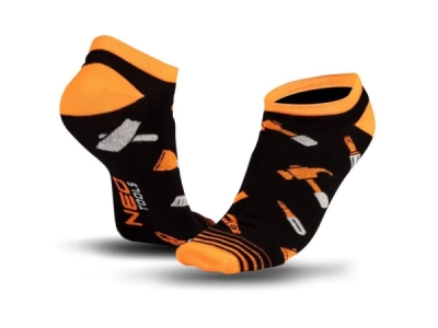 Neo Tools GD031 Barevné ponožky s nářadím, oranžové krátké vel. 43-46