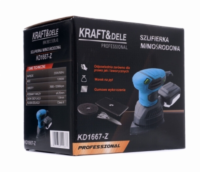 Kraft&Dele KD1667-Z, Excentrická bruska 1200W | 12000 ot./min, plynulá regulace otáček