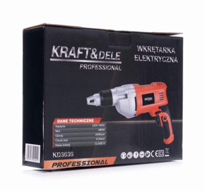Kraft&Dele KD3030, Elektrický šroubovák 880W | 2 rychlosti, regulace otáček, 230V