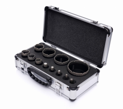Kraft&Dele KD11227 | Diamantové jádrové frézy 6–68 mm pro bezpříklepové vrtání za mokra do keramiky, kameniny a kamene, adaptér M14 - 3/8 HEX